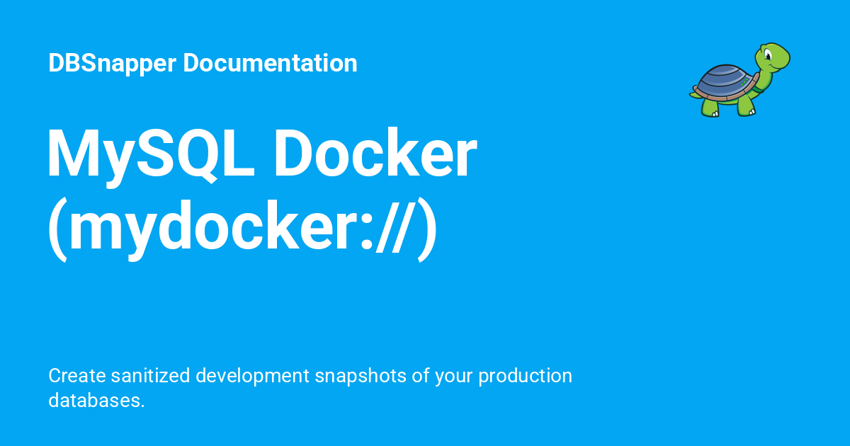 mysql docker default database name